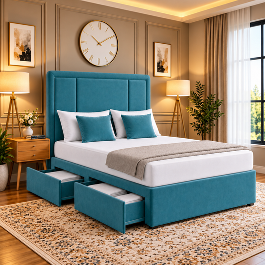 Crieff Divan Panelled Bed Frame with Optional Storage