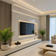 Modern Media Wall With Blending Seamless Design and Smart Functionality