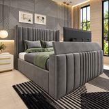 Manhattan Linestyle Upholstered TV Bed Frame