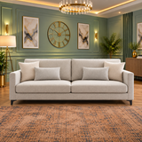 Ellington Modern 3 Seater Sofa In Plush Velvet Fabric
