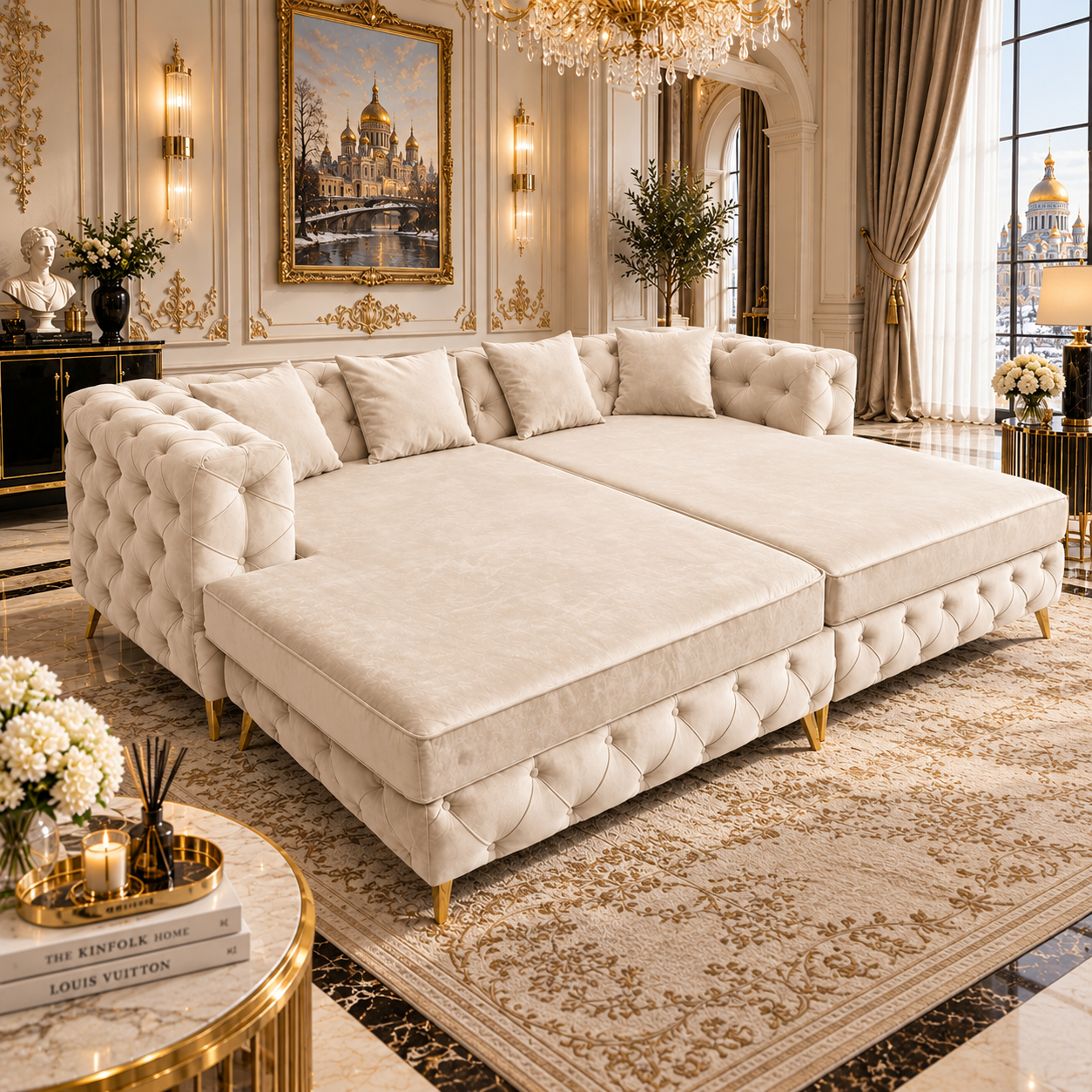 Morrow Cinema Bed | Deep Tufted Plush | Movie Night Comfort