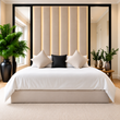 Elvoria Luxe Mirror Panel Upholstered Bed Frame