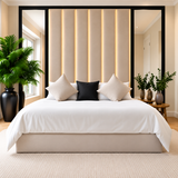 Elvoria Luxe Mirror Panel Upholstered Bed Frame