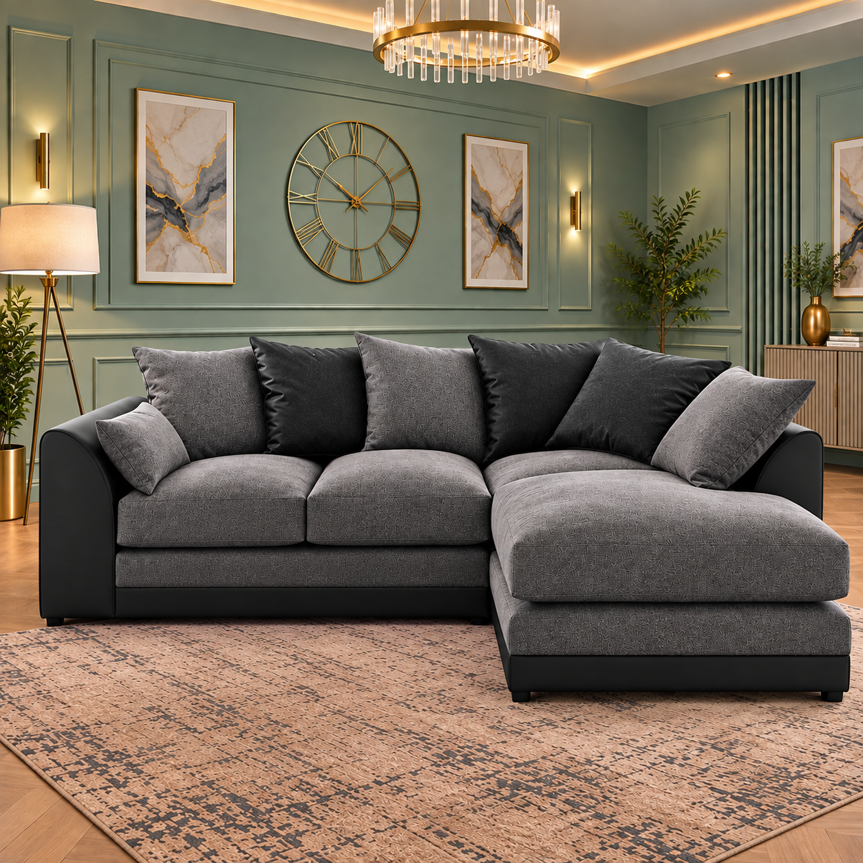 Birchline Comfort Bench Corner Sofa