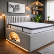 Mannor Modern Bed Frame with Built-In Dog Bed