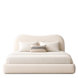 Corpus Oval Upholstered Bed Frame With Curved Headboard