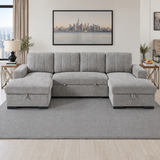 Como U Shape Corner Sofa Bed in Grey