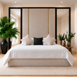 Thornbury Grandeur Gold Trim Mirrored Upholstered Bed Frame