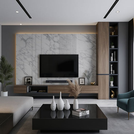 The Epitome of Contemporary Modern Media Wall With Elegant Functionality