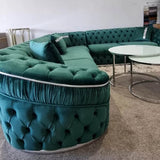 Ellington Gold Trim Chesterfield Corner Sofa