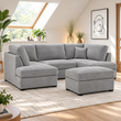 Carnaby U Shape Boucle Corner Sofa in Grey