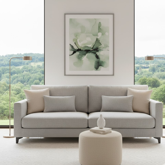 Ellington Modern 3 Seater Sofa In Plush Velvet Fabric