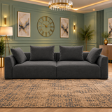 The Coventry Classic 4-Seater Sofa In Plush Velvet Fabric