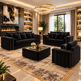 Norvayne Noir 5 Seater Corner Sofa