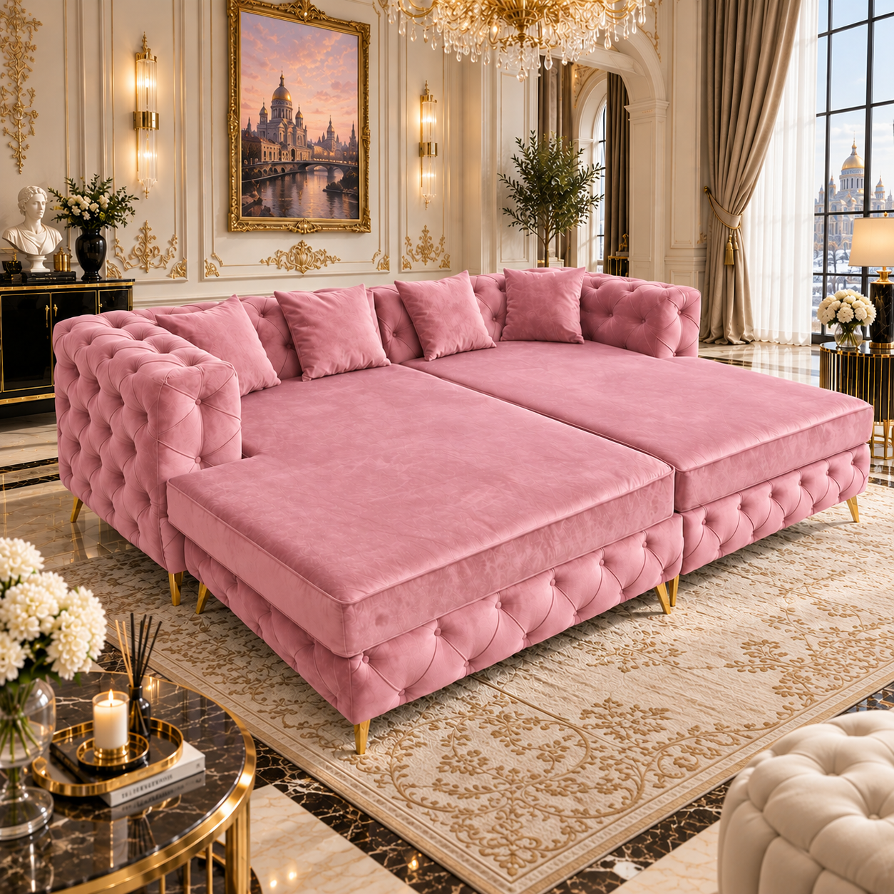Morrow Cinema Bed | Deep Tufted Plush | Movie Night Comfort