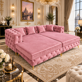 Morrow Cinema Bed | Deep Tufted Plush | Movie Night Comfort