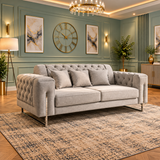 The Solstice 2 Seater Luxury Sofa In Plush Velvet Fabric
