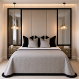 Fiona Panel Mirrored Bed Frame