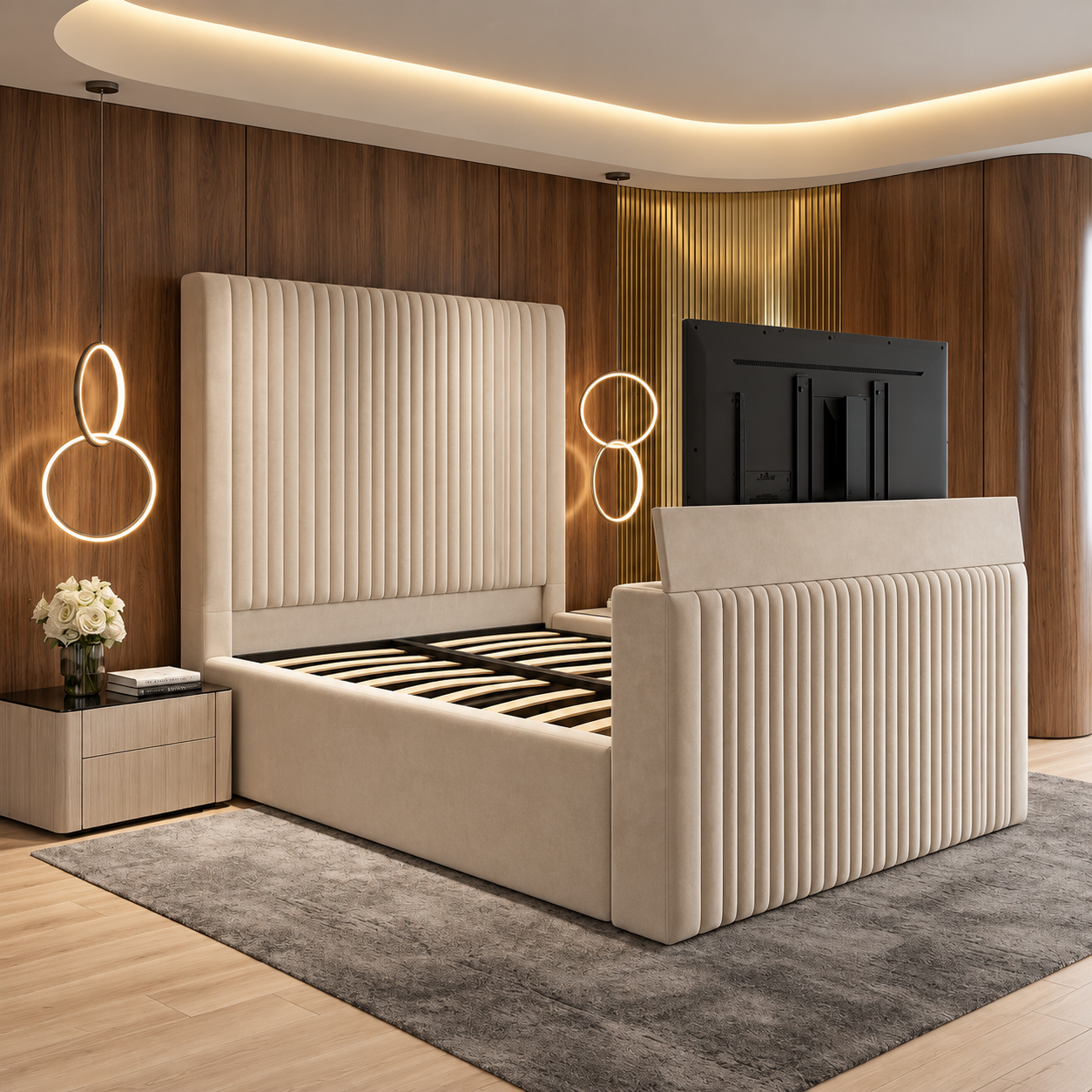 Kansas Linestyle TV Bed Frame