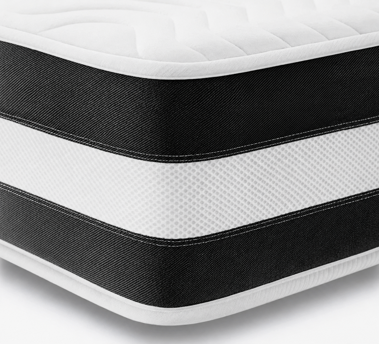 LUXE 3D Border Hybrid Mattress Orthopaedic Design with Memory Foam and Springs