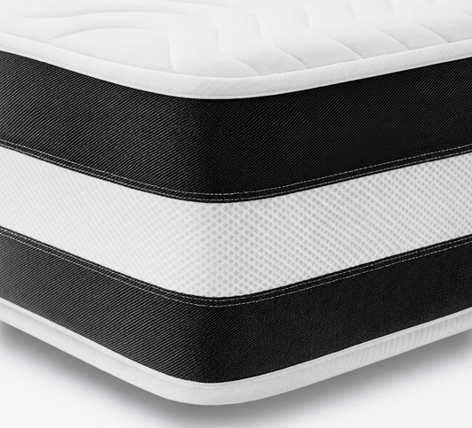 LUXE 3D Border Hybrid Mattress Orthopaedic Design with Memory Foam and Springs