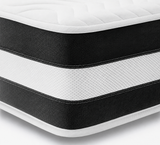LUXE 3D Border Hybrid Mattress Orthopaedic Design with Memory Foam and Springs