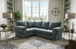 The Driftwood Lounge L-Shaped Sofa In Plush Velvet Fabric