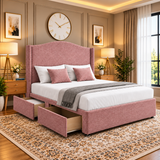 Rosendale Arched Wingback Divan Bed with Storage Drawers Option