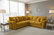 The Canyon View Corner Sofa Mustard Plush Velvet Fabric