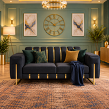 The Whisperer 2 Seater Sofa In Plush Velvet Fabric