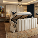 Brooks Panelled TV Bed Frame With Wide Headboard