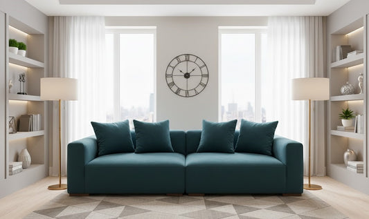 The Warwick Lounge 4-Seater Sofa In Plush Velvet Fabric