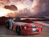 Red Car Bed For Kids With LED Lights