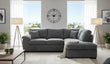 Drake L-Shaped Modern Lounge Sofa In Jumbo Fabric