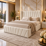 Lumirex Radiant Wingback Panel Upholstered Bed Frame