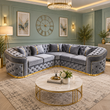 Belgravia Gold Detail Chesterfield Corner Sofa