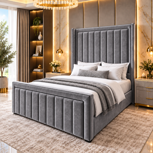 Riverton Luxe Panel Headboard Bed Frame