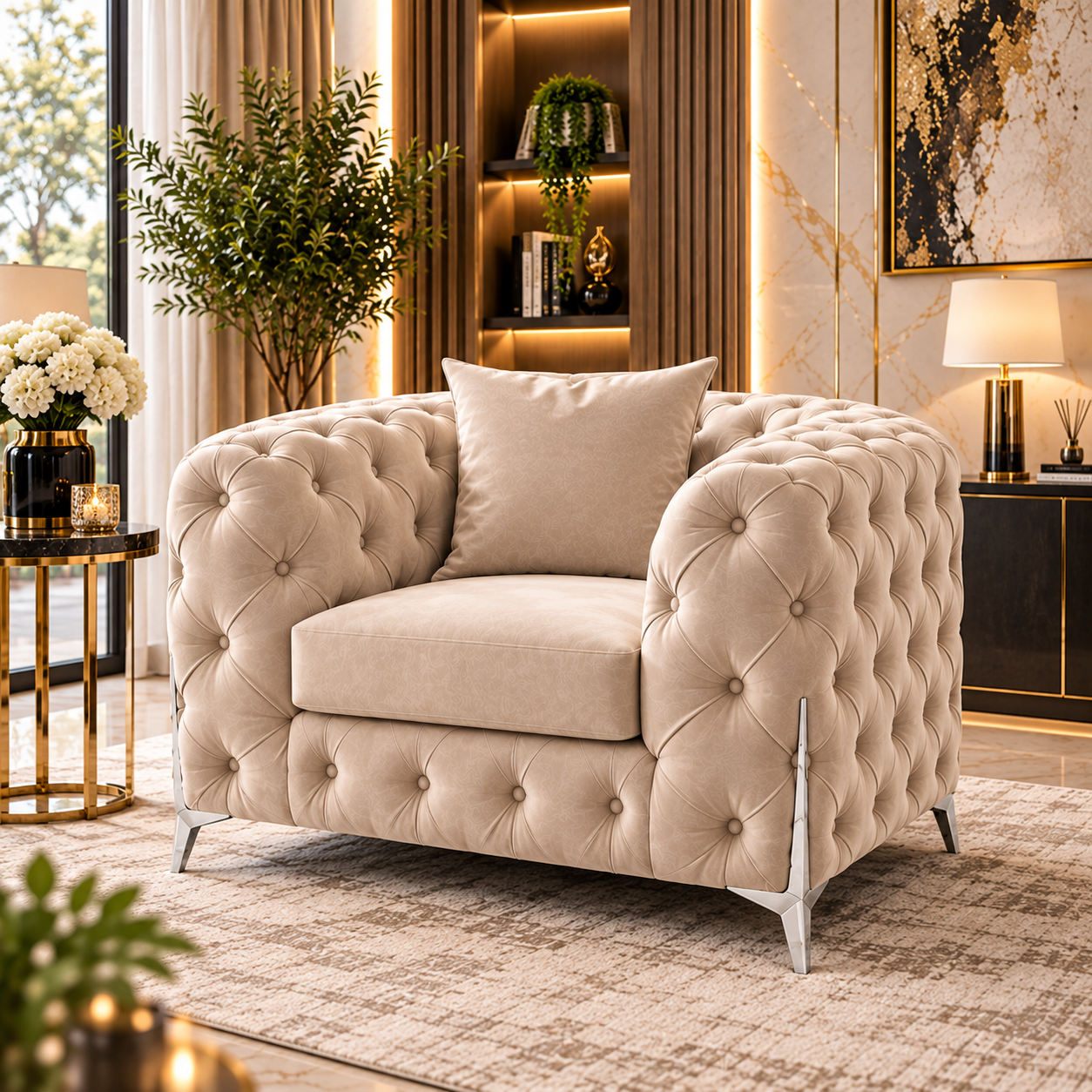 Dorevane Grand Chesterfield 3+2+1 Sofa Set