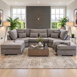 The Nimbus U-Shaped Sofa In Plush Velvet Fabric