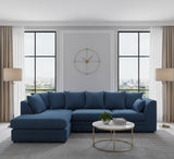 Quiet Beam Left-Hand Chaise: L-Shaped Sofa In Jumbo Fabric