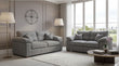 Lockridge Grace 3 And 2 Seater Sofa In Plush Velvet Fabric