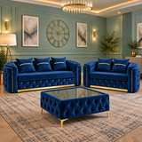 Toronto Luxury Sofa Sets In Plush Velvet Fabric