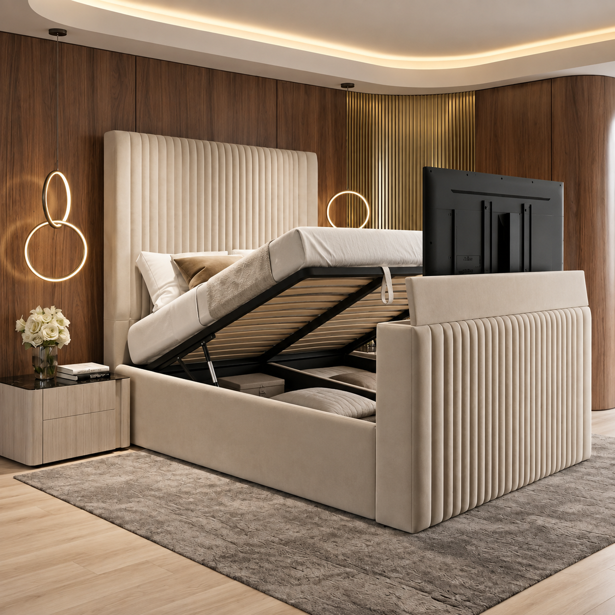 Kansas Linestyle TV Bed Frame