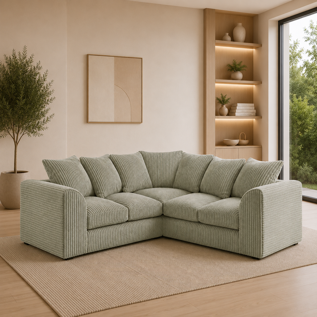Oakland Jumbo Cord Corner Sofa