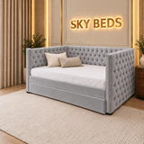 Brustol Upholstered Guest Room Single Trundle Sofabed