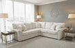 Silk Whisper Corner Sofa White Plush Velvet Fabric