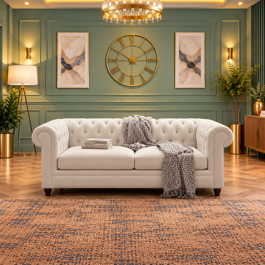 Forma Two Seater Modern Sofa In Plush Velvet Fabric
