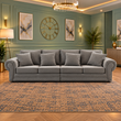 Clapham Comfort 4-Seater Lounge Sofa In Plush Velvet Fabric