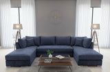 The Nexus Modular U-Shaped Sofa in Plush Velvet Fabric
