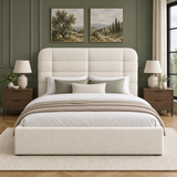 Sheffield Upholstered Grid Panel Bed Frame